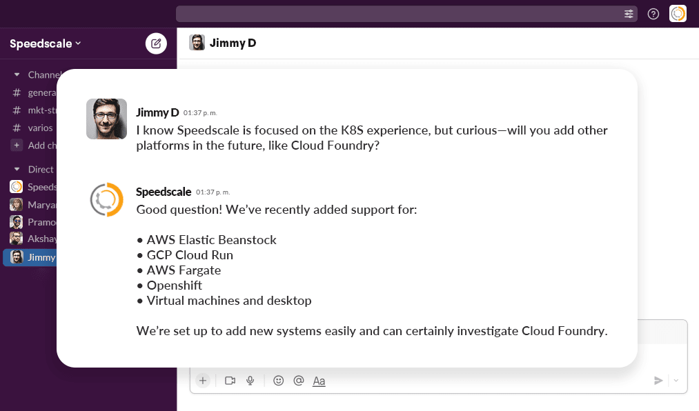 Speedscale community support